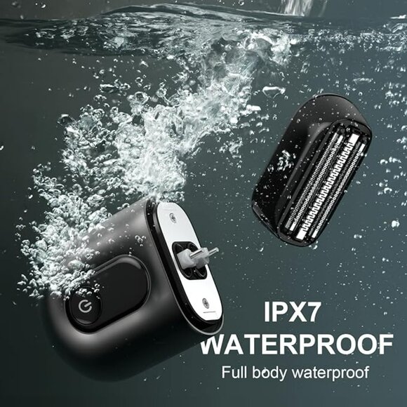 New IPX7 Waterproof Wet Dry Electric Razor with LED Display & 3 Floating Blades - Picture 3 of 7